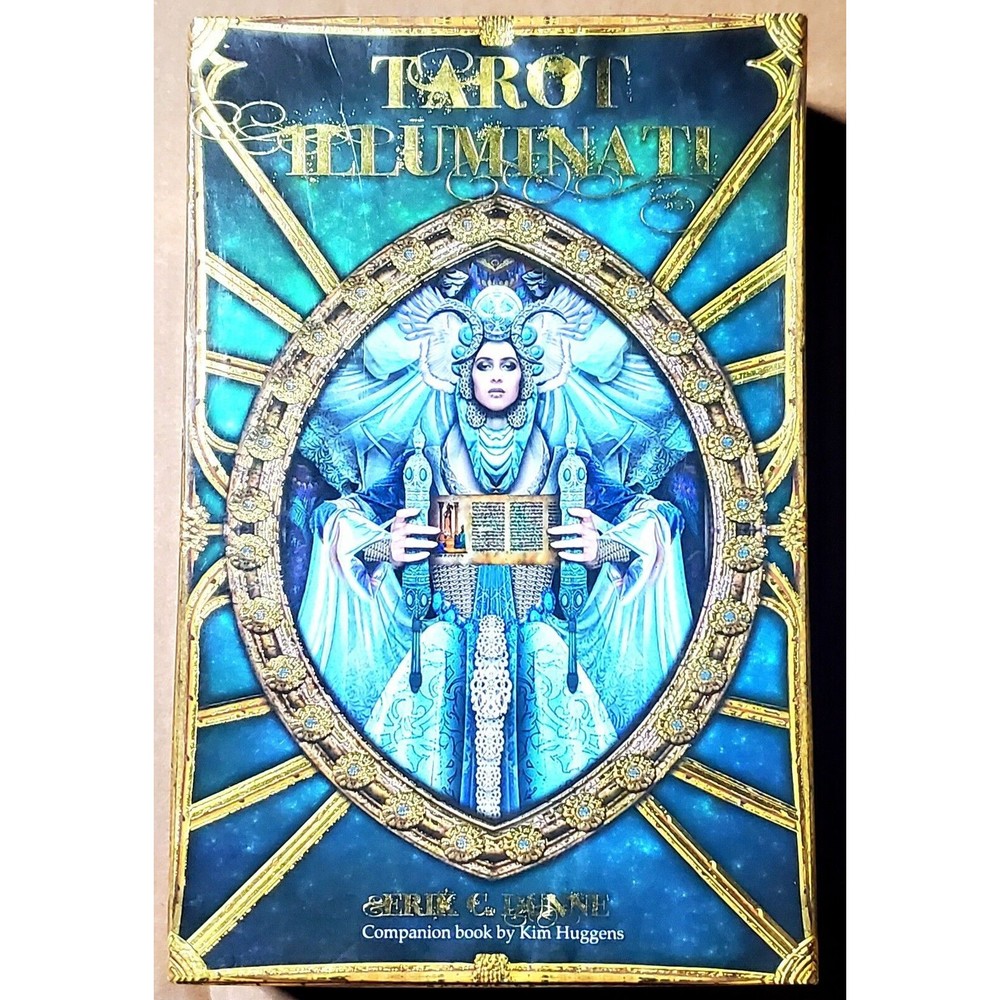 Tarot Illuminati 78 Card Deck and full color guidebook with gold foil edging